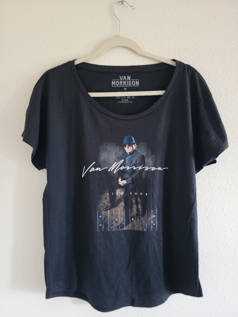 Van Morrison Women's Fit Live Tour Concert T-Shirt Size Medium